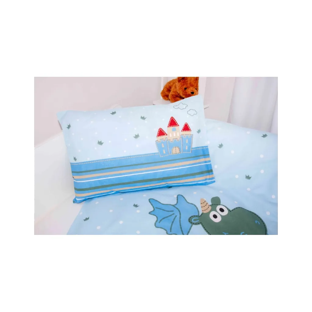 HERDING Detské bavlnené obliečky do postieľky MALÝ DRÁČIK, 100/135+40/60
