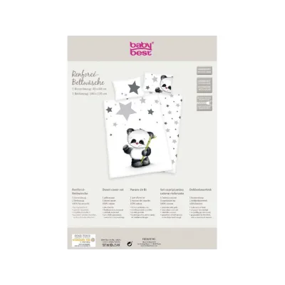 HERDING Dětské bavlněné povlečení do postýlky MALÁ PANDA, 100/135+40/60 HERDING Dětské bavlněné povlečení do postýlky MALÁ PANDA, 100/135+40/60