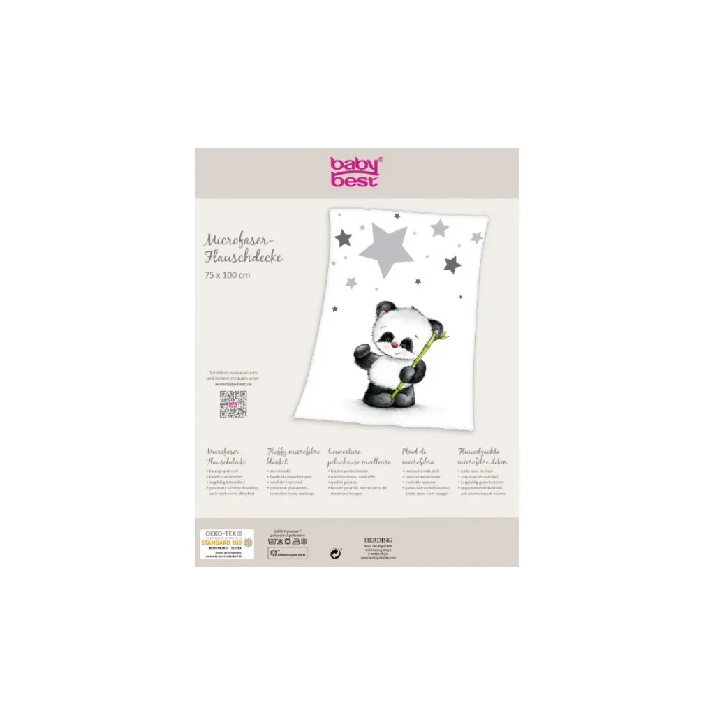 Baby supersoft flísová deka 75/110cm Herding MALÁ PANDA