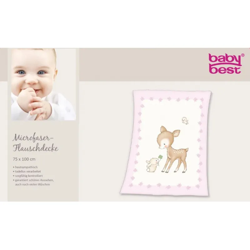 Baby supersoft flísová deka 75/110cm Herding MALÁ SRNKA Baby supersoft flísová deka 75/110cm Herding MALÁ SRNKA