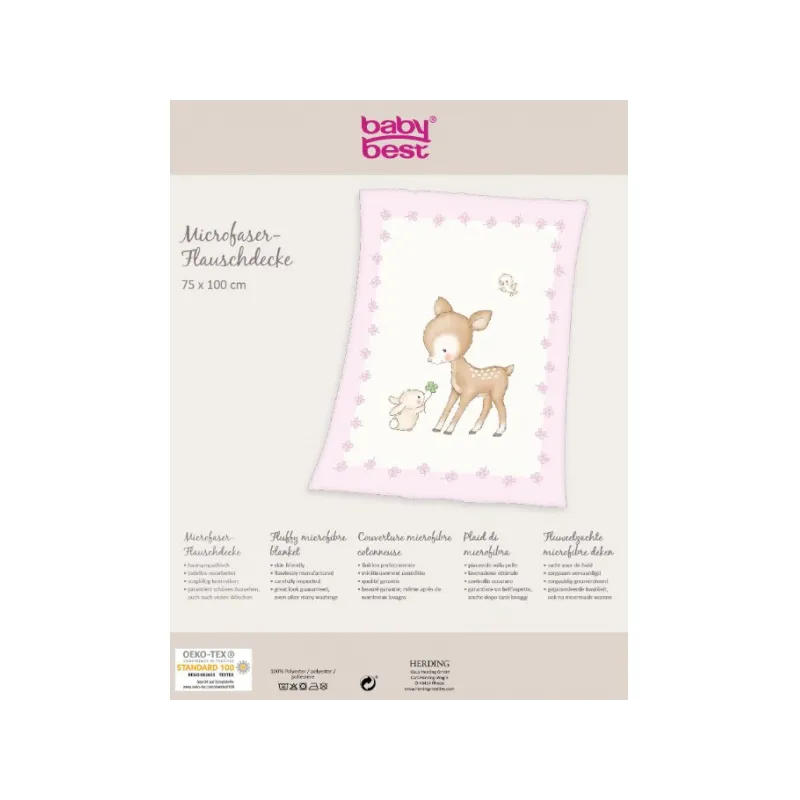 Baby supersoft flísová deka 75/110cm Herding MALÁ SRNKA Baby supersoft flísová deka 75/110cm Herding MALÁ SRNKA