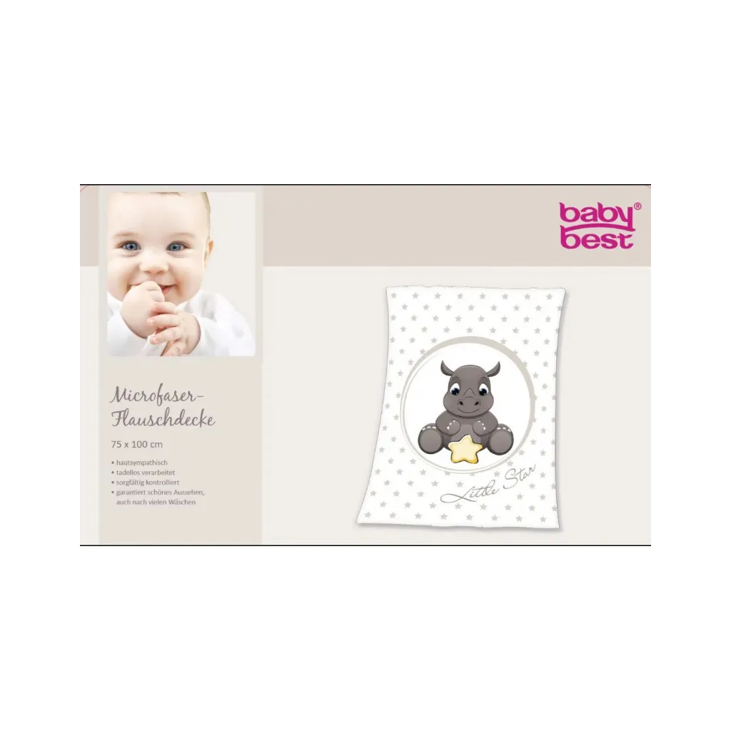 HERDING Baby supersoft flísová deka 75/110cm MALÝ NOSOROŽEC