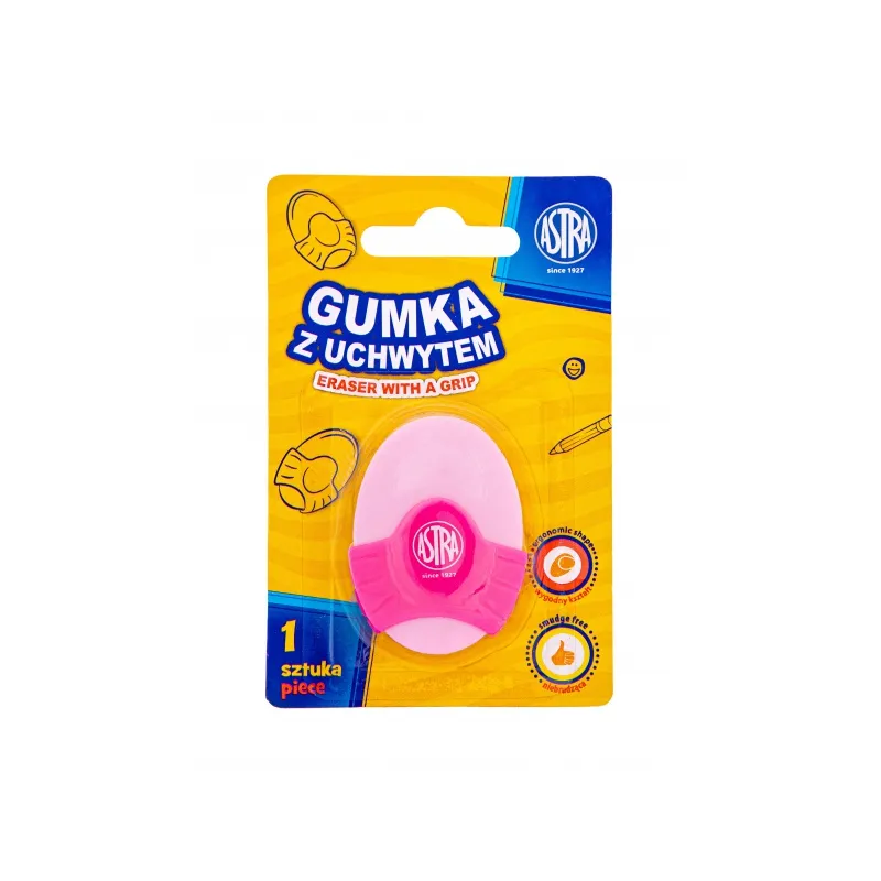 ASTRA, Oválná guma s úchopem, blistr, mix barev, 403022005