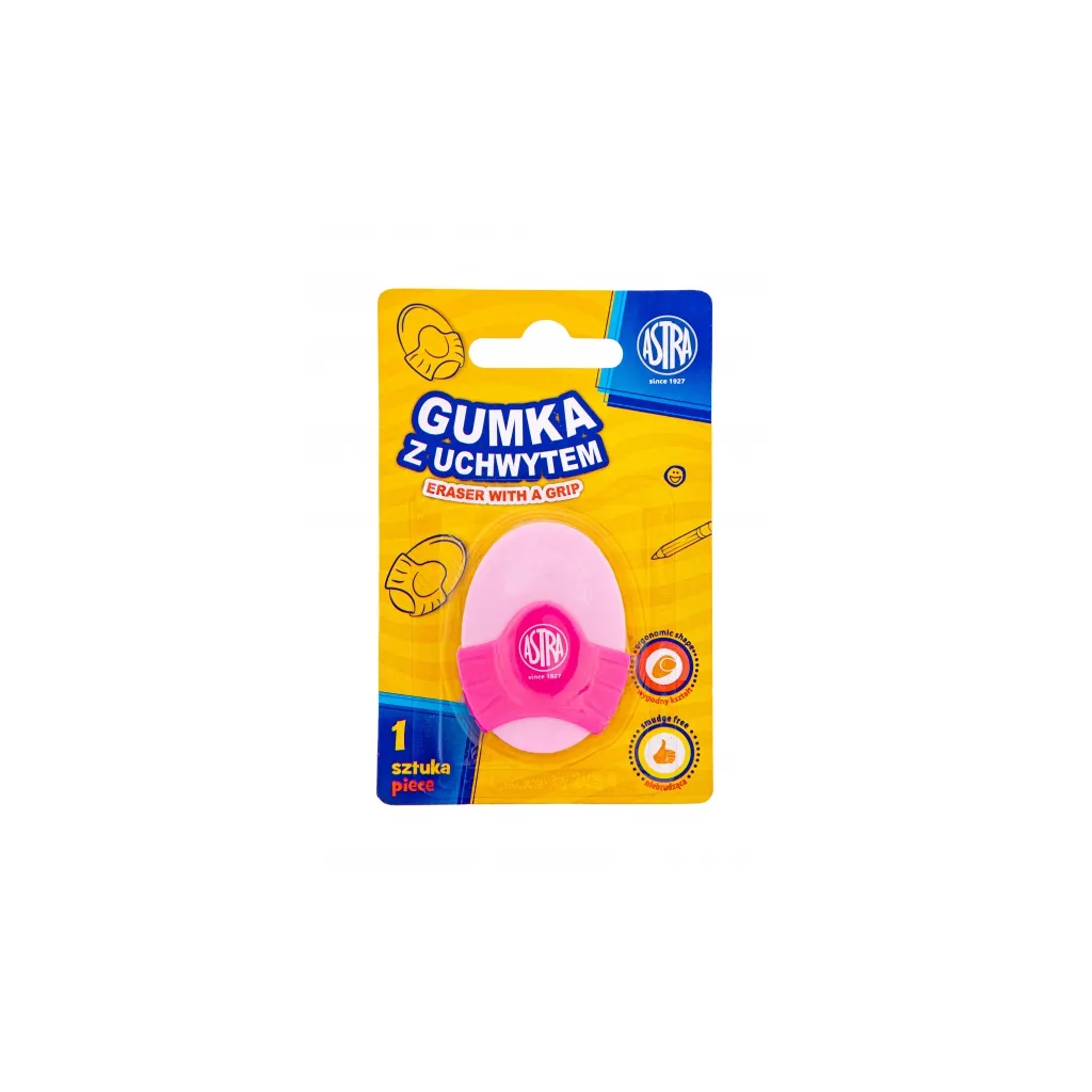 ASTRA, Oválná guma s úchopem, blistr, mix barev, 403022005