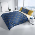 Oboustranné vánoční bavlněné povlečení BLUE/GOLD, 140/200+70/90, ROT221047