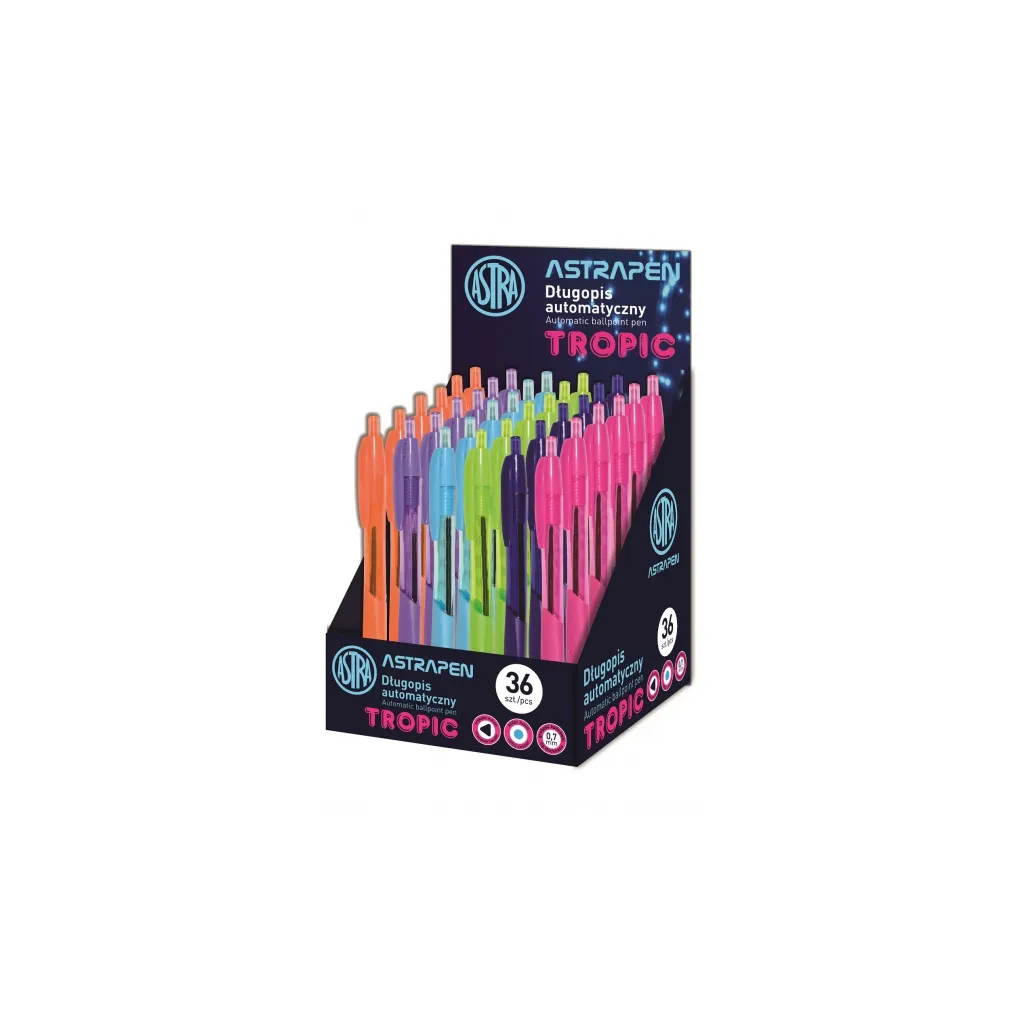 Automatické perá Astra Pen Tropic 0,7 mm – 36 ks display