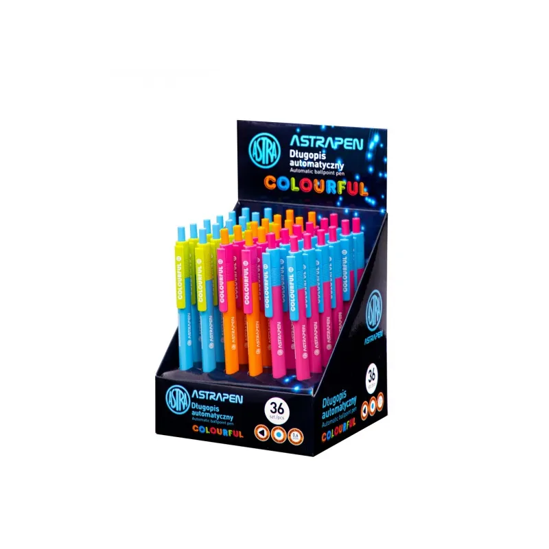 ASTRAPEN Colorful, Guľôčkové pero 0,6mm, modré, stojan, mix farieb, 201022015 ASTRAPEN Colorful, Guľôčkové pero 0,6mm, modré, stojan, mix farieb, 201022015