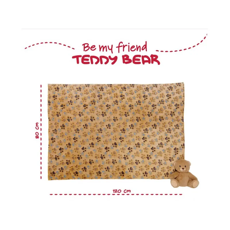 BE MY FRIEND, Plyšová hračka MEDVÍDEK + Fluffy deka 120x80cm, 13066 BE MY FRIEND, Plyšová hračka MEDVÍDEK + Fluffy deka 120x80cm, 13066