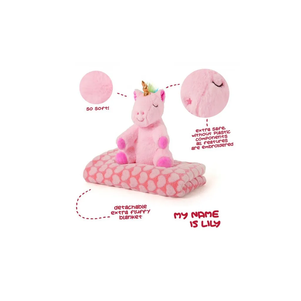 BE MY FRIEND, Plyšová hračka UNICORN + Fluffy deka 120x80cm, 13069