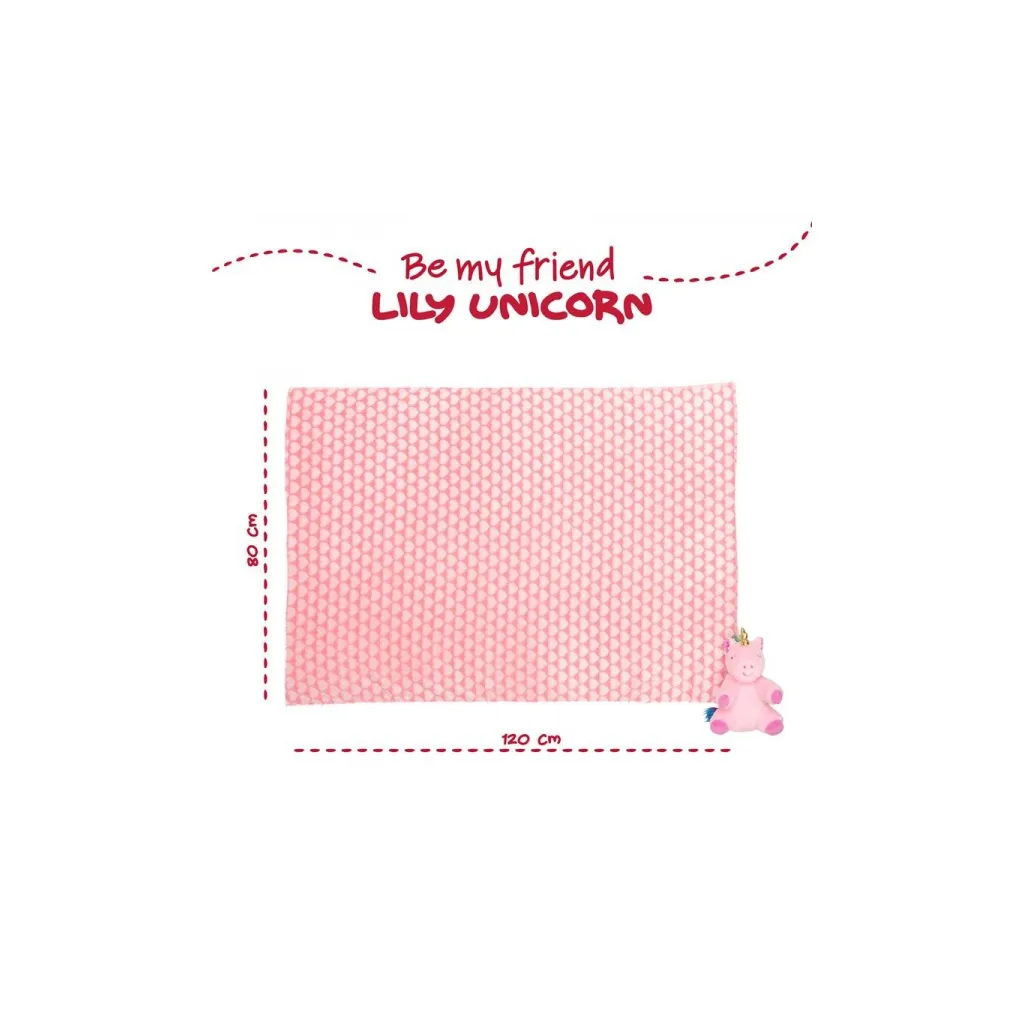 BE MY FRIEND, Plyšová hračka UNICORN + Fluffy deka 120x80cm, 13069