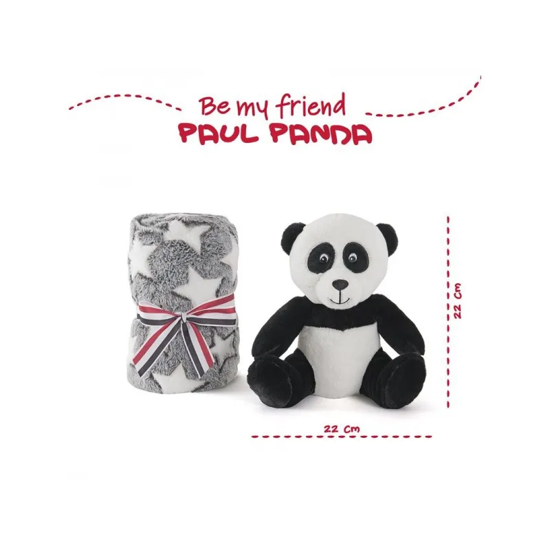 BE MY FRIEND, Plyšová hračka PANDA + Fluffy deka 120x80cm, 13070