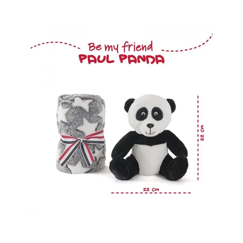BE MY FRIEND, Plyšová hračka PANDA + Fluffy deka 120x80cm, 13070 BE MY FRIEND, Plyšová hračka PANDA + Fluffy deka 120x80cm, 13070