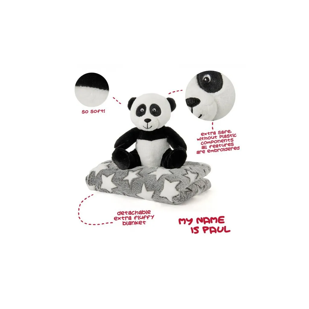 BE MY FRIEND, Plyšová hračka PANDA + Fluffy deka 120x80cm, 13070