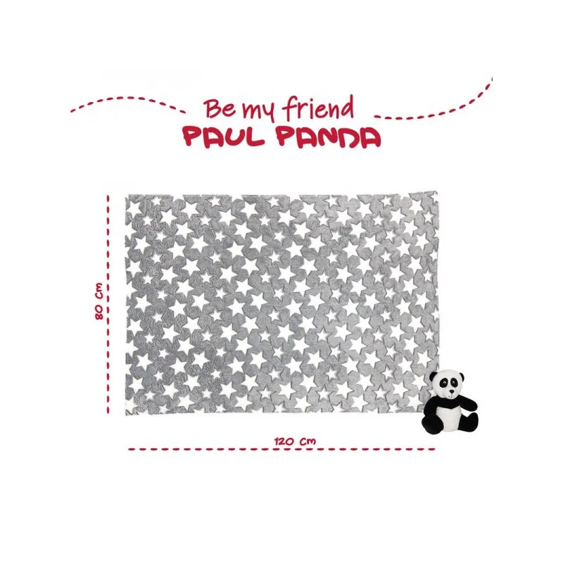 BE MY FRIEND, Plyšová hračka PANDA + Fluffy deka 120x80cm, 13070 BE MY FRIEND, Plyšová hračka PANDA + Fluffy deka 120x80cm, 13070