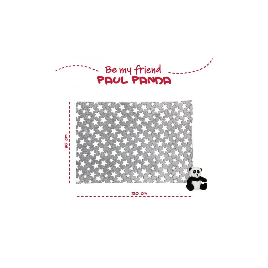 BE MY FRIEND, Plyšová hračka PANDA + Fluffy deka 120x80cm, 13070