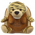 BE MY FRIEND, Dětský plyšový batoh s odnímatelnou hračkou TIGER, 13050