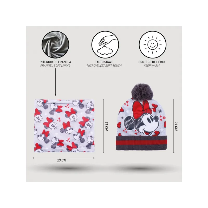 Zimný set v darčekovom balení (čiapka, nákrčník, rukavice) MINNIE MOUSE, 2200009627 Zimný set v darčekovom balení (čiapka, nákrčník, rukavice) MINNIE MOUSE, 2200009627