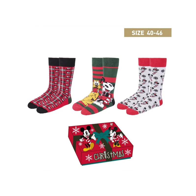 Univerzální vánoční ponožky MICKEY MOUSE, Sada 3ks, velikost 40-46, 2200008653 Univerzální vánoční ponožky MICKEY MOUSE, Sada 3ks, velikost 40-46, 2200008653