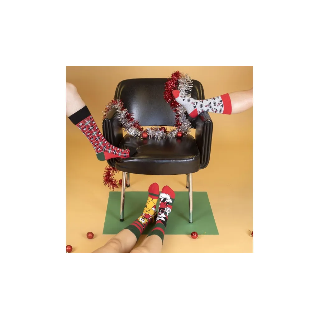 Univerzálne vianočné ponožky MICKEY MOUSE, Sada 3ks, veľkosť 40-46, 2200008653