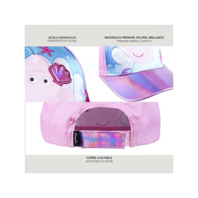 Dievčenská šiltovka PEPPA PIG Metalic, 51cm, 2200009008 Dievčenská šiltovka PEPPA PIG Metalic, 51cm, 2200009008