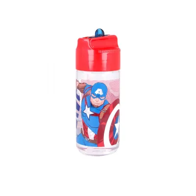 Plastová láhev s výsuvnou brčkom AVENGERS, Transparent Tritan, 430ml, 57736 Plastová láhev s výsuvnou brčkom AVENGERS, Transparent Tritan, 430ml, 57736