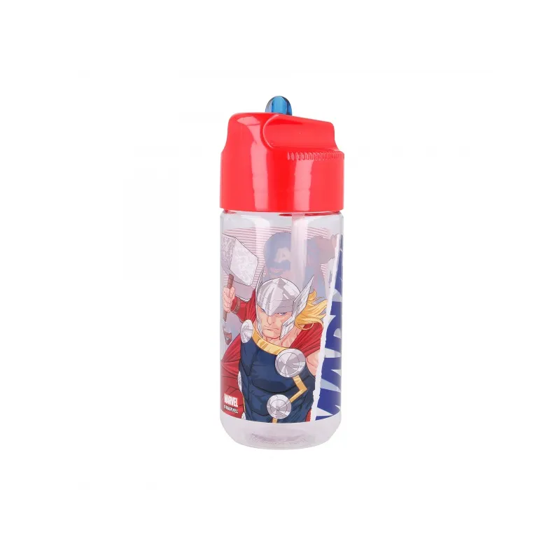 Plastová láhev s výsuvnou brčkom AVENGERS, Transparent Tritan, 430ml, 57736 Plastová láhev s výsuvnou brčkom AVENGERS, Transparent Tritan, 430ml, 57736