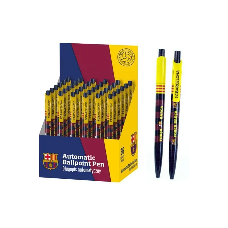 Kuličkové pero 0,7mm FC BARCELONA, modré, stojan, 201015001