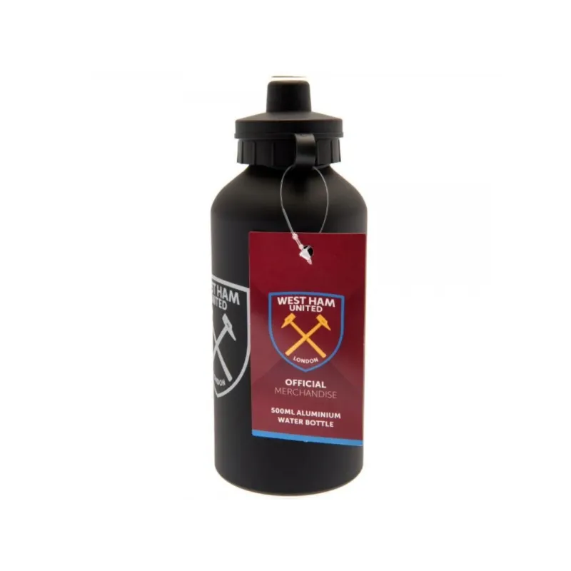 Fľaša na pitie WEST HAM UNITED F.C.  Aluminium Drinks Bottle Black, 500ml