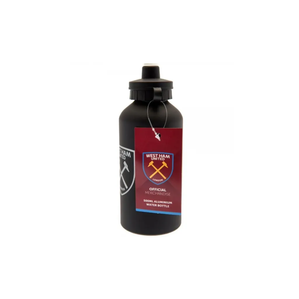 Láhev na pití WEST HAM UNITED Aluminium Drinks Bottle Black, 500ml
