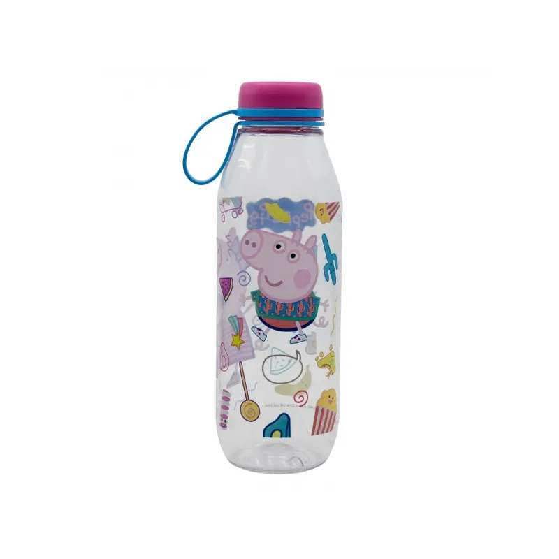 Plastová fľaša so silikónovým pútkom PEPPA PIG, 650ml, 14838