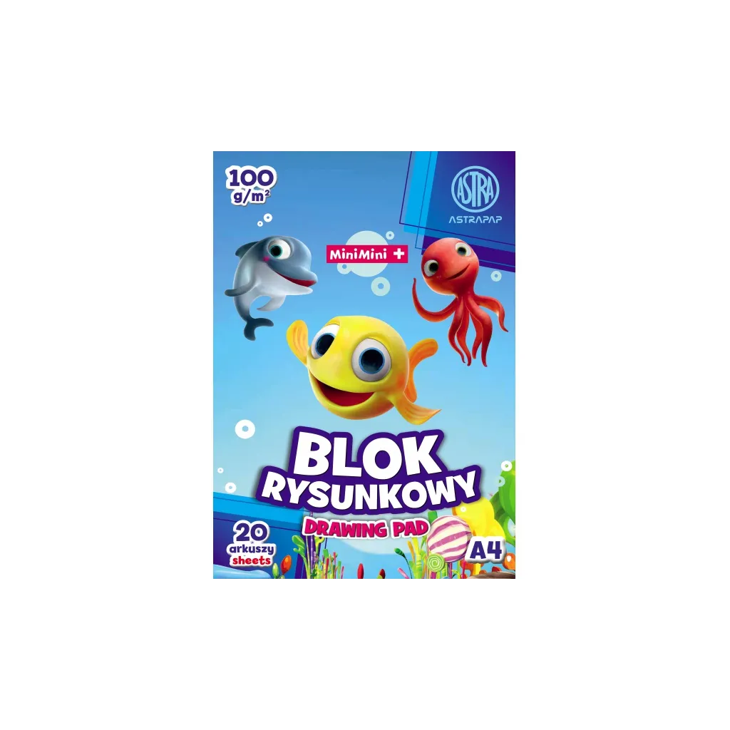 ASTRA Náčrtník / skicář A4, 20 listů 100g/m2, mix motivů, 106021001