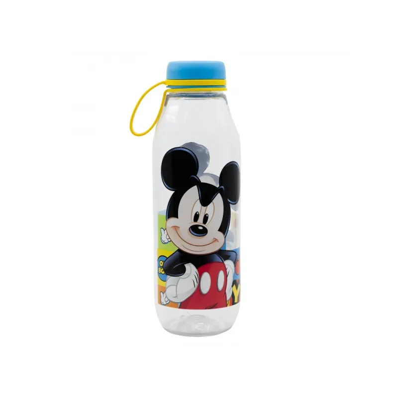 Plastová fľaša so silikónovým pútkom MICKEY MOUSE, 650ml, 14835