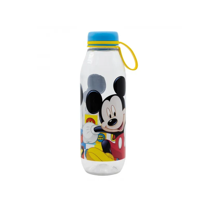 Plastová fľaša so silikónovým pútkom MICKEY MOUSE, 650ml, 14835