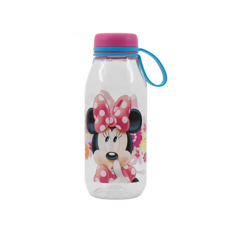 Plastová fľaša so silikónovým pútkom MINNIE MOUSE, 460ml, 15536