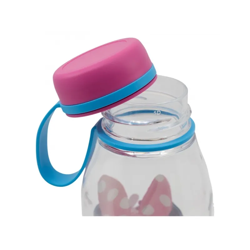 Plastová fľaša so silikónovým pútkom MINNIE MOUSE, 460ml, 15536