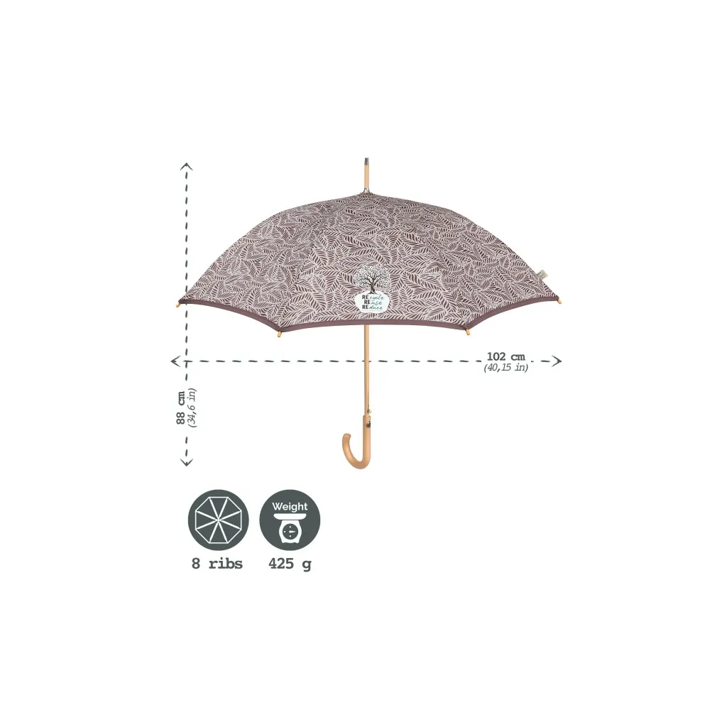 PERLETTI GREEN Dámsky automatický dáždnik / tehlová červená, 19114