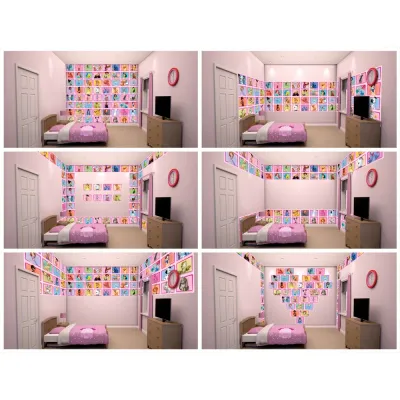 WALLTASTIC Dekorační samolepky DISNEY Koláž růžová 64ks, 43176 WALLTASTIC Dekorační samolepky DISNEY Koláž růžová 64ks, 43176