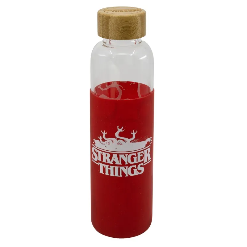 Sklenená fľaša so silikónovým povrchom STRANGER THINGS 585ml, 00694