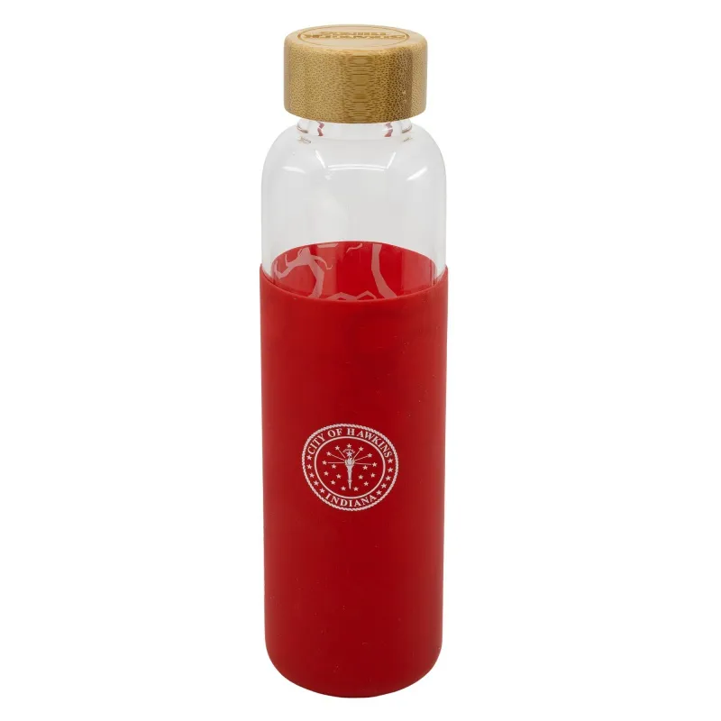 Sklenená fľaša so silikónovým povrchom STRANGER THINGS 585ml, 00694 Sklenená fľaša so silikónovým povrchom STRANGER THINGS 585ml, 00694