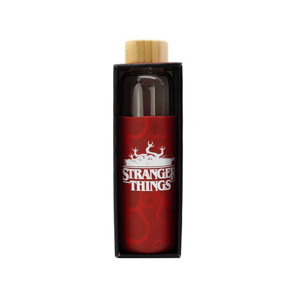 Sklenená fľaša so silikónovým povrchom STRANGER THINGS 585ml, 00694