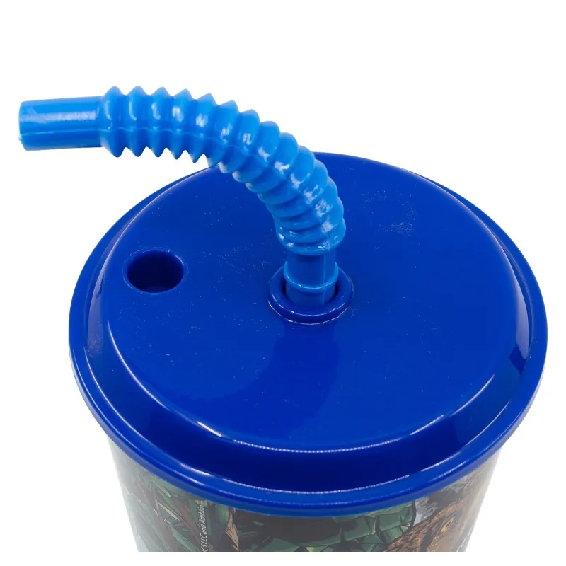 Plastový pohár s vrchnákom a slamkou JURASSIC WORLD Dinosaur, 430ml, 14630 Plastový pohár s vrchnákom a slamkou JURASSIC WORLD Dinosaur, 430ml, 14630