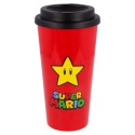Plastová termo sklenička s víkem SUPER MARIO Star, 520ml, 01379