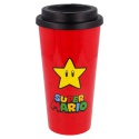 Plastový termo pohár s vrchnákom SUPER MARIO Star, 520ml, 01379