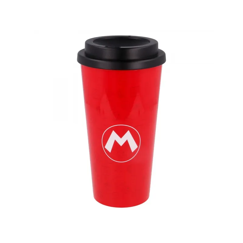 Plastový termo pohár s vrchnákom SUPER MARIO Star, 520ml, 01379