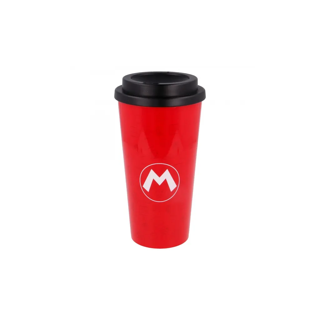 Plastová termo sklenička s víkem SUPER MARIO Star, 520ml, 01379