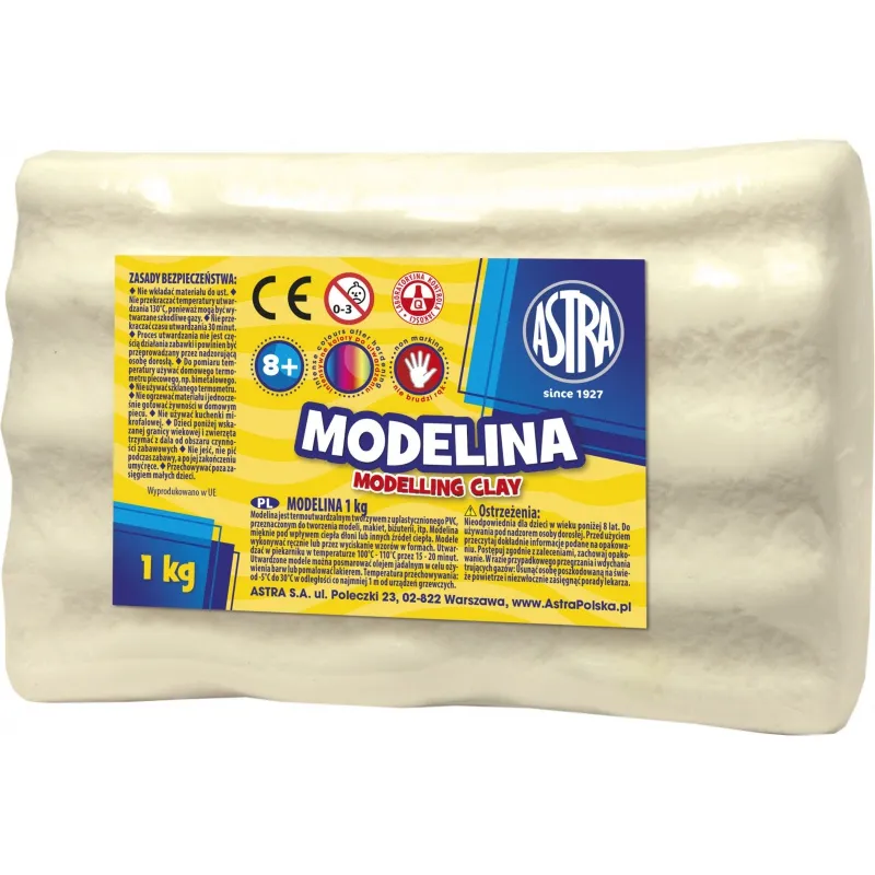 ASTRA Modelovací hmota do trouby MODELINA 1kg Vanilková, 304118003 ASTRA Modelovací hmota do trouby MODELINA 1kg Vanilková, 304118003
