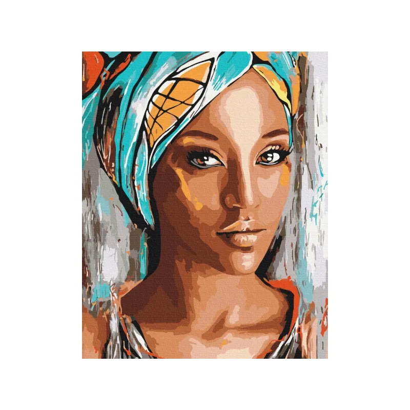 Maľovanie podľa čísel AFRICAN WOMAN, na ráme, 40x50cm, 801022903 ČÍSEL