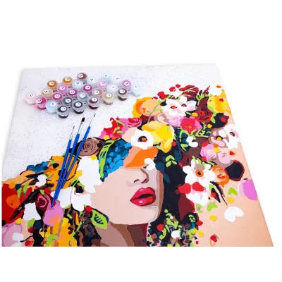 Maľovanie podľa čísel PORTRAIT IN FLOWERS, na ráme, 40x50cm, 801022904 Maľovanie podľa čísel PORTRAIT IN FLOWERS, na ráme, 40x50cm, 801022904