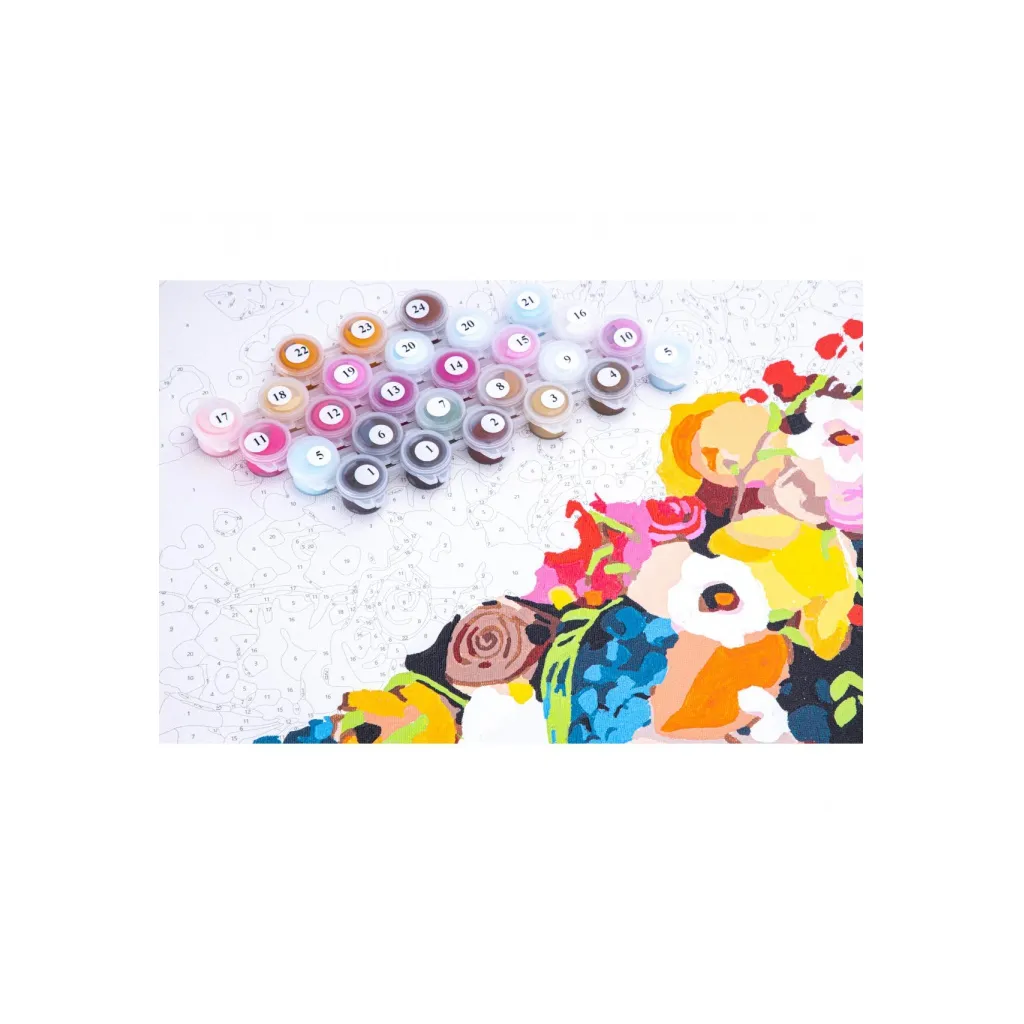 Malování podle čísel PORTRAIT IN FLOWERS, na rámu, 40x50cm, 801022904