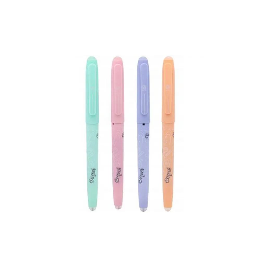 Gumovatelné pero OOPS! Pastel, 0,6mm, modré, dvě gumy, blistr, mix barev, 201022005